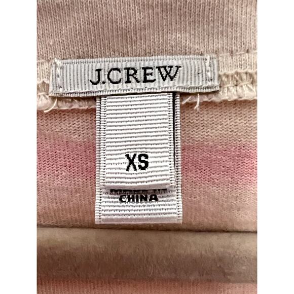 J.Crew size XS top pink/white  stripe embroidered aztec pattern Summery, hippie - Picture 6 of 8